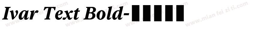 Ivar Text Bold字体转换